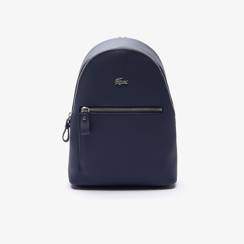 Authentic Lacoste Daily Classic Coated Piqué Canvas Backpack - Picture 2 of 13